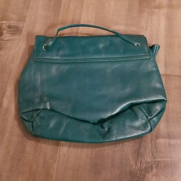 80s teal leather purse - Picture 2 of 4